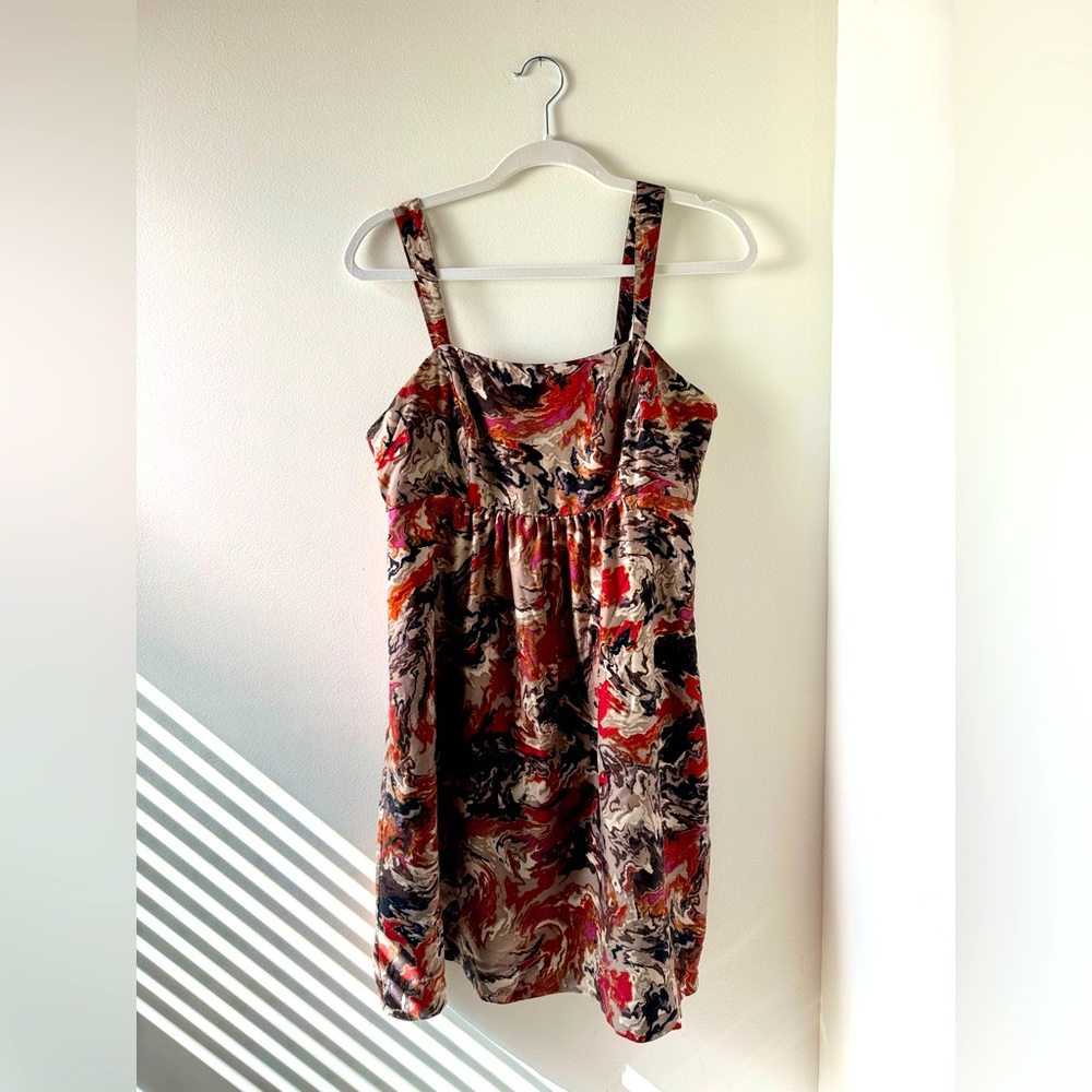 Kensie Pretty Strappy Babydoll Silk Dress Size M